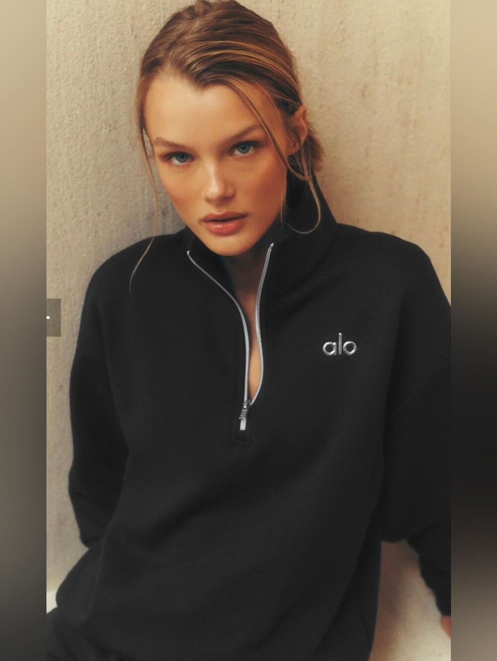 NWT Alo Yoga Accolade 1/4 Zip Pullover Black XS